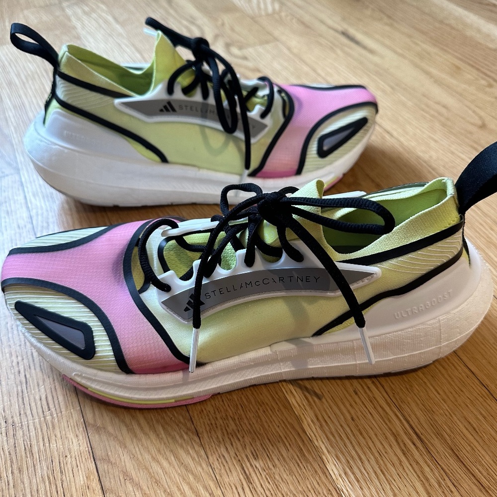 Adidas by Stella McCartney Pink & Lime Athletic Sneakers